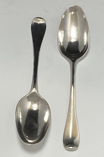 Cork silver spoons Georgian 