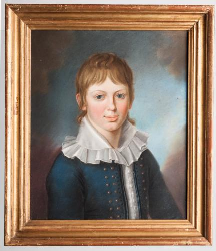 Pastel Portrait of a French Boy