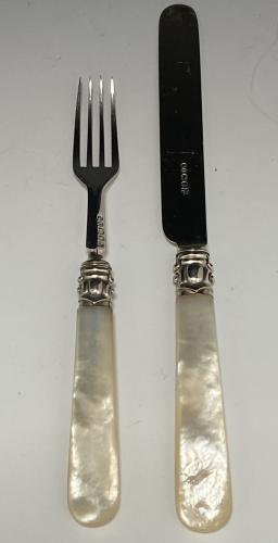 Martin Hall silver fruit knives and forks 1862