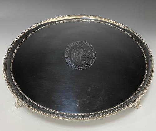 Elizabeth Jones Georgian silver salver tray 1787