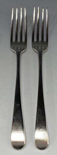 Hester Bateman Georgian silver forks 1783