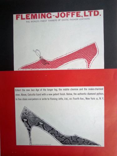 1958 Fleming-Joffe & I. Miller Palizzio Womens Shoes Original Fashion Ad