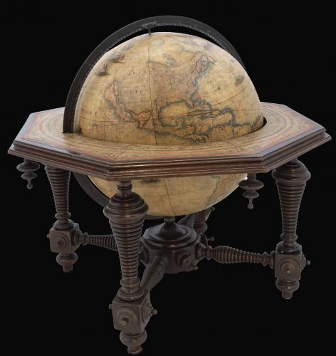 A pair of early Baroque terrestrial and celestial globes