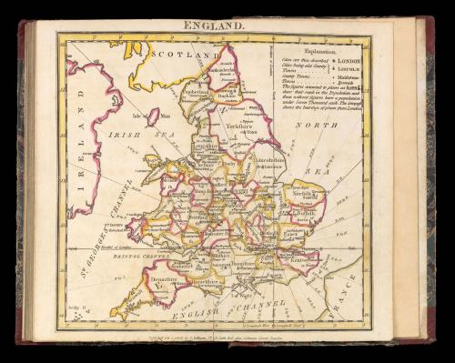 Luffman's rare pocket atlas of England and Wales