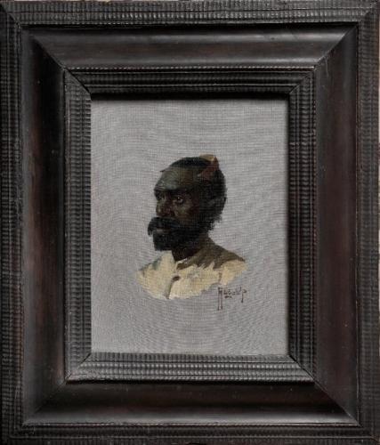 Portrait of a man from Ceylon, Hugo Vilfred Pedersen (Danish 1870-1959)