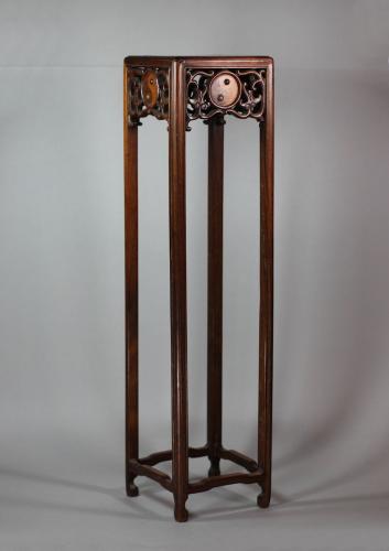 Chinese tall wooden stand