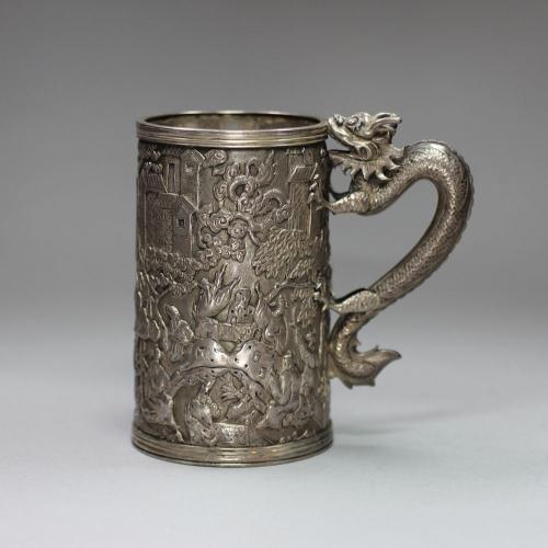 Chinese silver mug, late 19th century