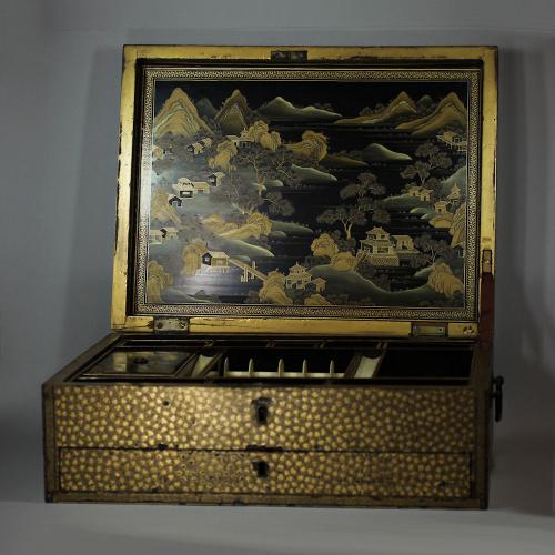Chinese lacquer work box, 19th century