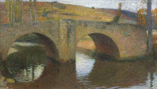 Le Pont de Labastide du Vert (un jour de printemps, ciel couvert) - Henri Martin (1860 - 1943)