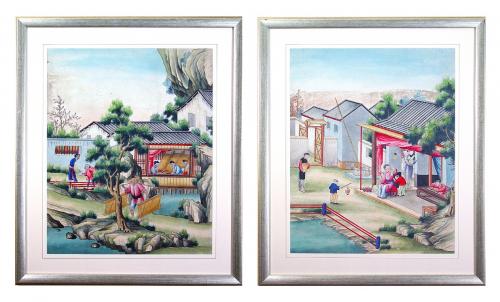 Chinese Gouache & Watercolour Paintings of Chinese Life, Circa 1850-80