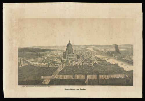Panoramic view of Victorian London