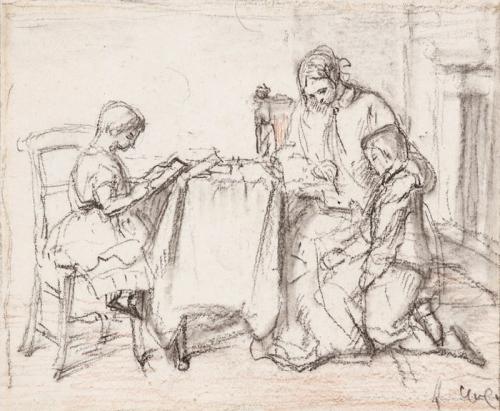 Lessons, Charles West Cope, RA (1811-1890)