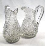 Wonderfully cut crystal glass wine jugs