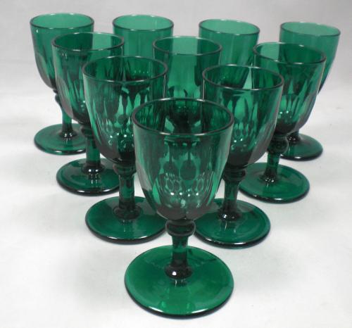 Bristol green wine glasses