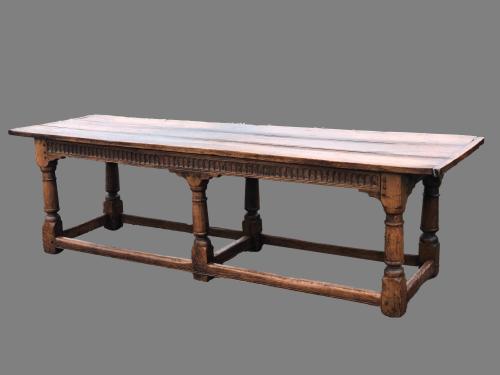 Oak refectory table, circa 1680