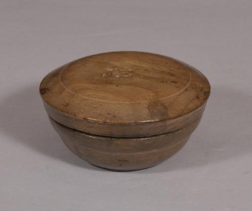S/4238 Antique Treen Early 19th Century Sycamore Butter Bowl (Mealey Beg)
