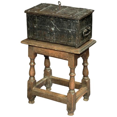 A mid-17th century oak joint stool