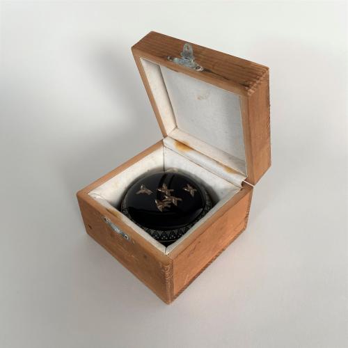 Japanese circular cloisonne box