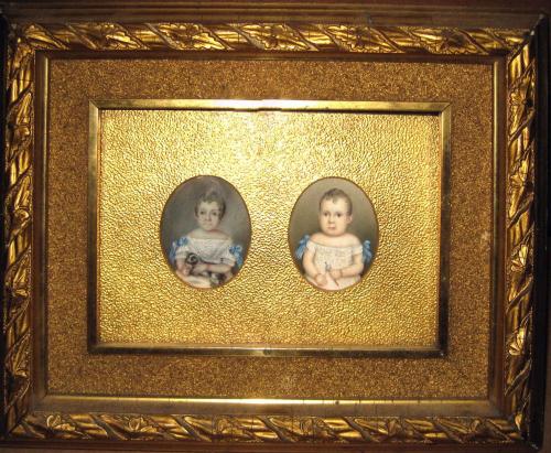 A Charming Double Portrait of Children, Circa 1840