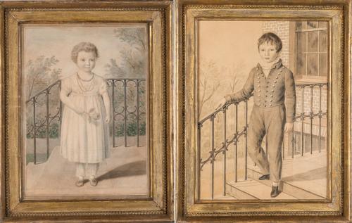 A Pair of Regency Monochrome Portraits