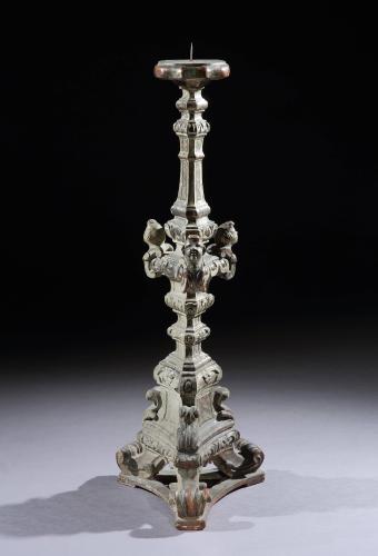 Torchere, 17th Century, Italian, Silvered, Floor-Standing