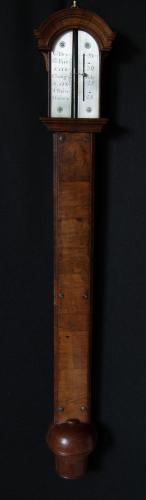 Rare early 18th Century walnut Stick Barometer. c1730