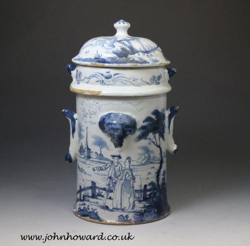 English delftware pottery Food warmer London England mid 18th century