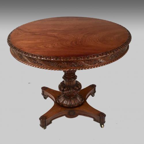 19th century Anglo-Indian rosewood centre table