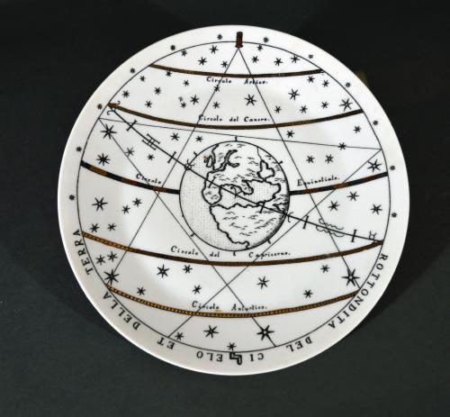 Vintage Piero Fornasetti Astronomici Plate, #7 in Series, 1955
