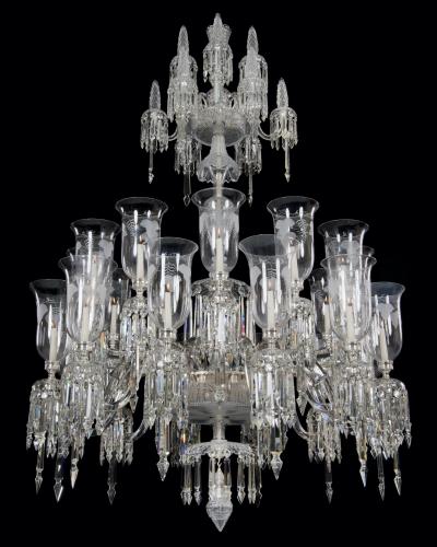 An Exceptionally Large Victorian Engraved Period Crystal Chandelier