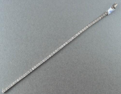 Platinum and diamond line bracelet 4/5cts circa 1920/30