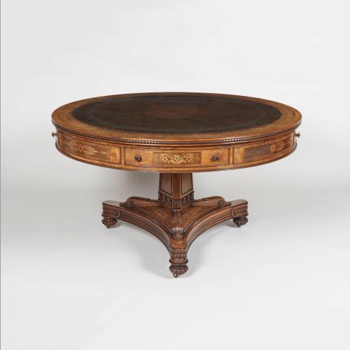 George III Period Drum Top Centre Table