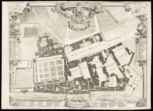 Eighteenth century plan of Whitehall