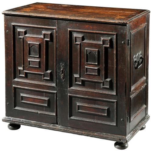 Cabinet, 17 Century, Dutch, Baroque, Oak, Teak Cabinet, Secret drawers