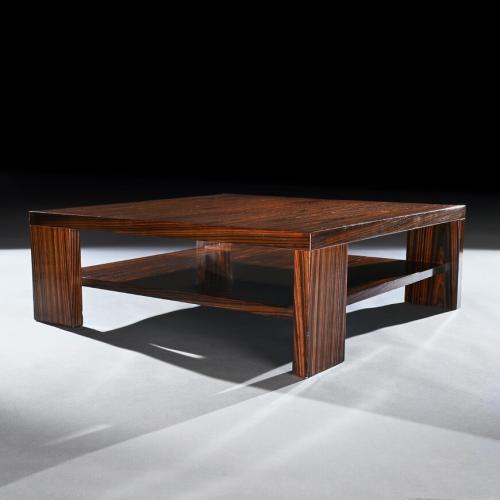 Large 20th Century Macassar Wood Two Tier Coffee Table