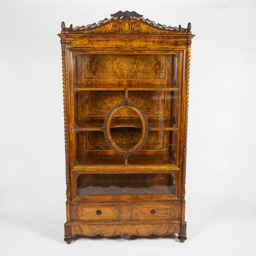 Walnut Display Cabinet, Baden, Circa 1860.