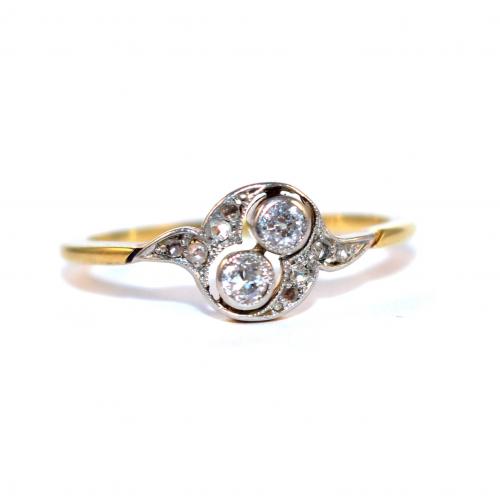 Edwardian Diamond Swirl Ring c.1910
