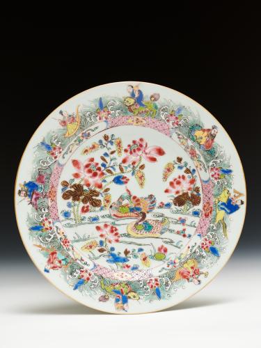 Chinese porcelain plate with the eight immortals, Yongzheng.