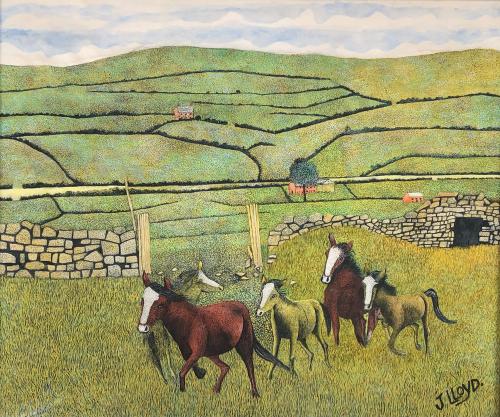 Horses Running, James Lloyd (1905-1974)