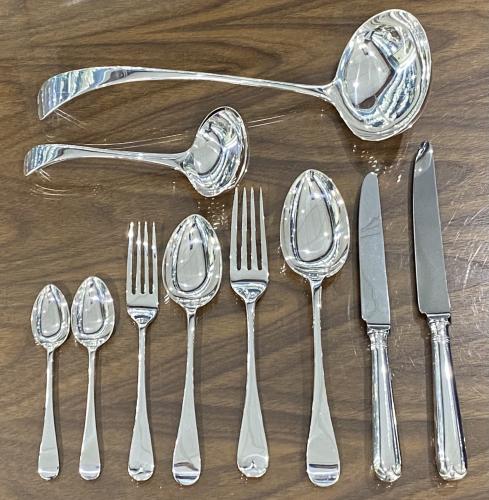 Victorian silver flatware cutlery set service 1899