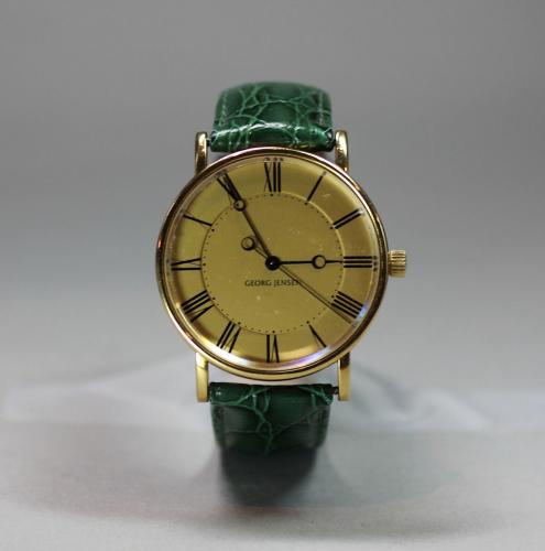 Late 20th century 18k Georg Jensen wristwatch