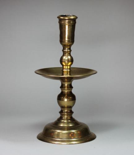Dutch brass Heemskerk candlestick, first half of 17th century