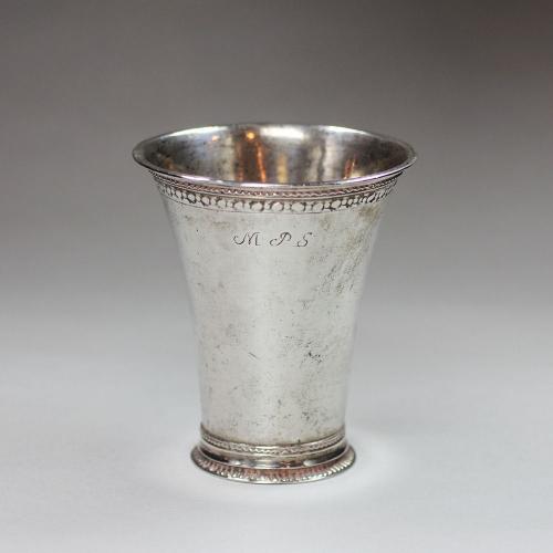 Swedish silver beaker, maker's mark of Ferdinand Sehl, Stockholm circa 1740