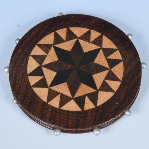 Tunbridge Ware Pinwheel with Geometric Mosaic