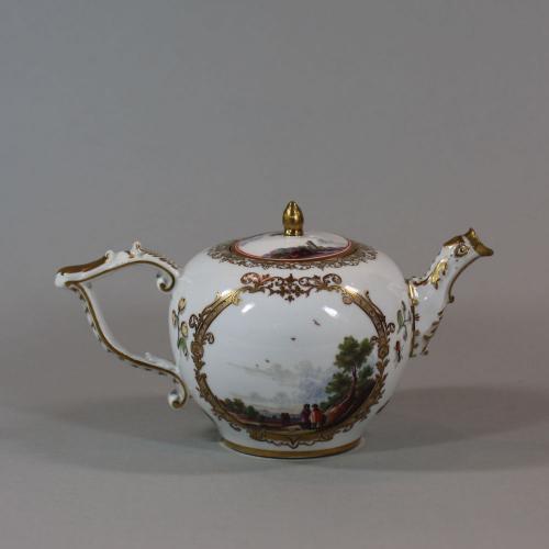 A Meissen teapot and cover, circa 1740