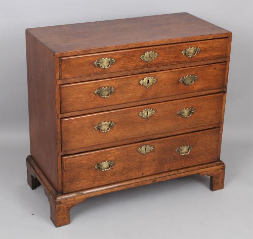 George II period oak chest of drawers