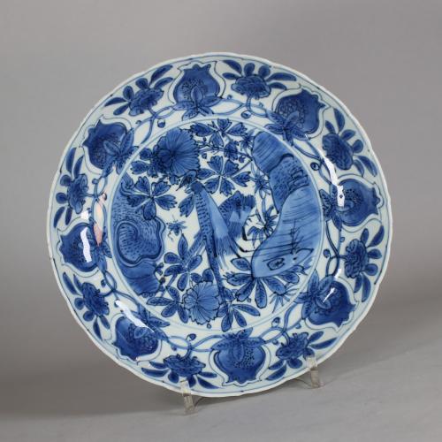 Chinese blue and white kraak plate, Wanli (1573-1619)