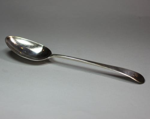 English Georgian silver table spoon, 1714-1830