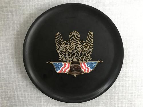 Couroc Tray with Eagle & American Flag, 1970s