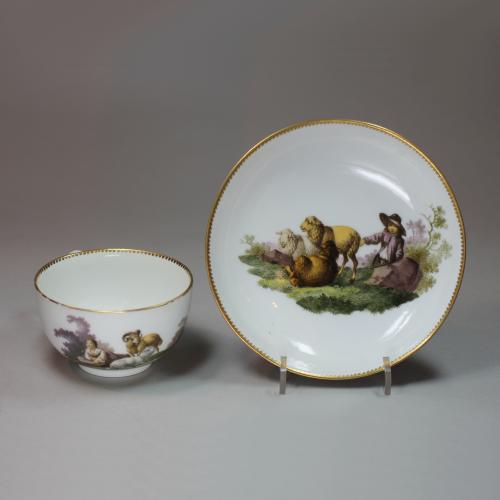 Meissen Marcolini teacup and saucer, 18th century